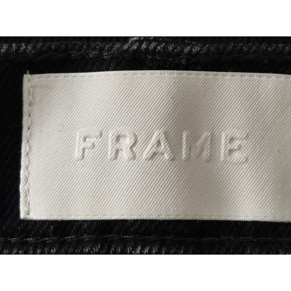 FRAME Le Italien True Straight High Rise Jeans Womens 25 Noir Black NWT $338 - Picture 6 of 12